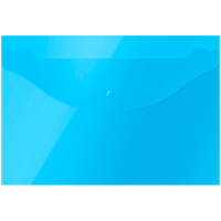 Пластиковая папка на кнопке Officespace синяя, А4, 120мкм