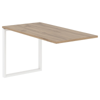 Брифинг-приставка EQB 1367 Дуб Денвер светлый/Белый 1360х670х750 EDIS