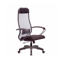 Кресло офисное Метта Комплект 11 ткань-сетка, темно-серый, крестовина пластик