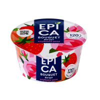Йогурт Epica Bouquet клубника и роза, 4.8%, 130г