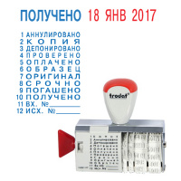 Датер бухгалтерский Trodat Classic Line 4мм, русские буквы, 1117, в блистере
