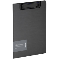 Папка-планшет с зажимом Berlingo 'Steel&Style' A5+, 1800мкм, пластик (полифом), черная