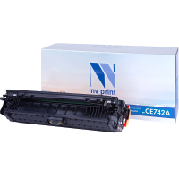 Картридж лазерный Nv Print CE742AY, желтый, совместимый