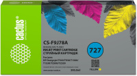 Картридж струйный Cactus CS-F9J78A 727 желтый (300мл) для HP DJ T920/T930/T1500/T1530/T2500/T2530
