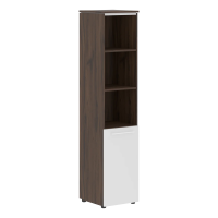 Шкаф колонка с глухой малой дверью MHC 42.5 Белый/Дуб Денвер темный 429х423х1956 MORRIS TREND