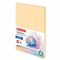 Бумага цветная BRAUBERG, А4, 80г/м, 100 л, пастель, оранжевая, для офисной техники, 112448