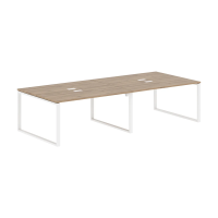 Стол 4-х местный EQWST 3113 Дуб Денвер светлый/Белый 3126х1346х750 EDIS