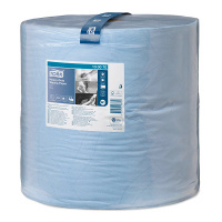 Протирочная бумага Tork повышенной прочности W1, 130070, в рулоне, 340м, 2 слоя, голубая