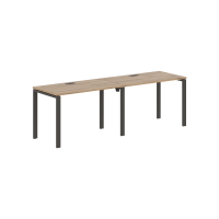 Стол 2-х местный EUWST 2367 Дуб Денвер светлый/Мокко 2326х670х750 EDIS