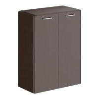 Шкаф средний Skyland Dioni DMC 85.1, венге магия, 892х470х1185мм, средний, с глухими дверьми и обвязкой