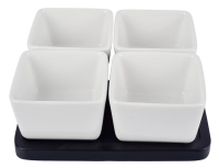 Tarrington House Менажница Noire + подставка, 4шт