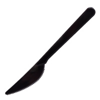 Нож одноразовый Белый Аист черный, 18см, 50шт/уп
