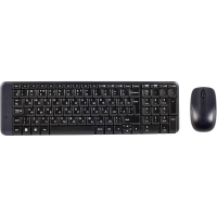 Комплект клавиатура+мышь беспроводной Logitech Wireless Desktop MK220, USB, черный