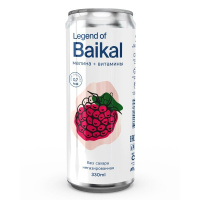 Вода питьевая Legend Of Baikal малина-витамины, 330мл