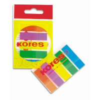 Клейкие закладки пластиковые Kores Film 45х12мм, 5цветов по 25 листов, в диспенсере