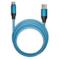 Кабель Smartbuy Bold, USB - Type-C, экстрапрочный, 3A output, оплетка TPE, 1м, синий