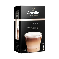 Кофе порционный Jardin Latte (Латте) 3в1 8шт х 15г, растворимый, коробка