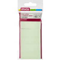 Блок для записей с клейким краем Attache пастельный зеленый, 38х51мм, 300 листов
