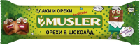Батончик Musler мюсли с орехами и шоколадом, 30г