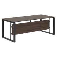 Стол руководителя EST 209 Дуб Денвер темный/Антрацит 2000х900х750 ENIO