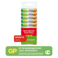 Аккумулятор Gp AAA (HR03), 930 mAh, 930 mAh, 10шт/уп