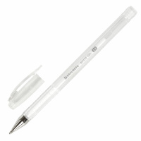 Гелевая ручка Brauberg White Pastel белая, 0.5мм, прозрачный корпус