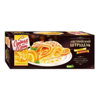 Пирог Сдобная Особа Черемушки Австрийский штрудель вкус лимон и апельсин, 400г