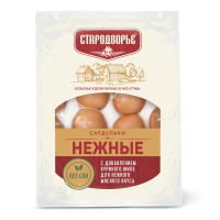 Сардельки Стародворье Нежные в натуральной оболочке, ~1.4кг