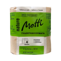 Туалетная бумага Motti 101714пп 17м, в рулоне, 2 слоя, белая, 4 рулона