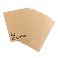 Крафт-бумага для упаковки в листах Brauberg 420х594мм, А2, 78 г/м2