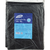 Мешки для мусора ПВД 120л 50мкм 50 шт черного цвета 70х110см Luscan