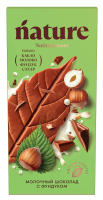 Шоколад N Nature молочный с фундуком, 70г