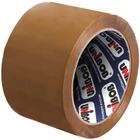 Клейкая лента упаковочная Unibob коричневая, 72мм х 66м, 45мкм