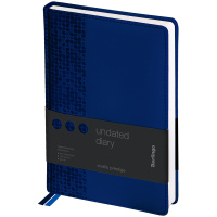 Ежедневник недатированный Berlingo Vivella Prestige синий, А5, 160 листов, кожзам