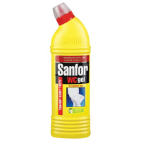 Чистящее средство для сантехники Sanfor WC 1л, лимонная свежесть, гель