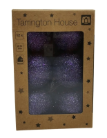Tarrington House Набор шаров темно-синий с блестками 5см, 12шт