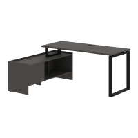Стол с тумбой EQCT 17614 Мокко/Черный 1760х1400х750 EDIS