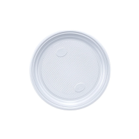 Тарелка одноразовая На троих Встреча пластиковая белая 20.5см, 10шт