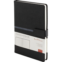 Ежедневник недатированный А5 LYON черный, 136л 3-684/03