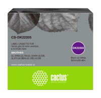 Картридж ленточный Cactus CS-DK22205 DK-22205 черный для Brother P-touch QL-500, QL-550, QL-700, QL-