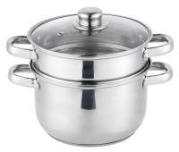 Двухуровневая кастрюля-пароварка с крышкой 2.7л, 18см