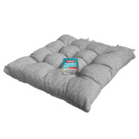 Подушка на стул 'РОГОЖКА', 40x40 см, полиэстер, светло-серая, PRIMILA (ПРИМИЛА) LUX, 700498