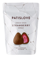 Драже Patislove клубника-молочный шоколад, 80г