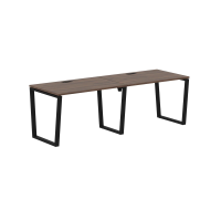 Стол 2-х местный EVWST 2380 Дуб Денвер тёмный/Черный 2326х800х750 EDIS