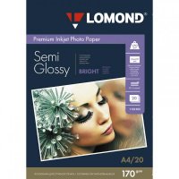 Фотобумага для струйных принтеров Lomond Premium Photo Paper А4, 20 листов, 170г/м2, полуглянцевая,