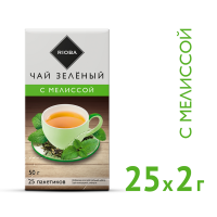 Чай Rioba С мелиссой, зеленый, 25 пакетиков