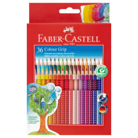 Карандаши цветные Faber-Castell 'Grip', 36цв., трехгран., заточен., картон., европодвес
