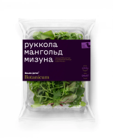 Салатная смесь Белая Дача Руккола мангольд мизуна, 75г