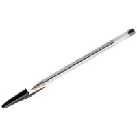 Шариковая ручка Officespace черная, 0.7мм, прозрачный корпус