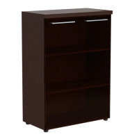 Шкаф средний Skyland Alto AMC 85.7, венге магия, 850х456х1200мм, со стеклянными дверьми, с топом